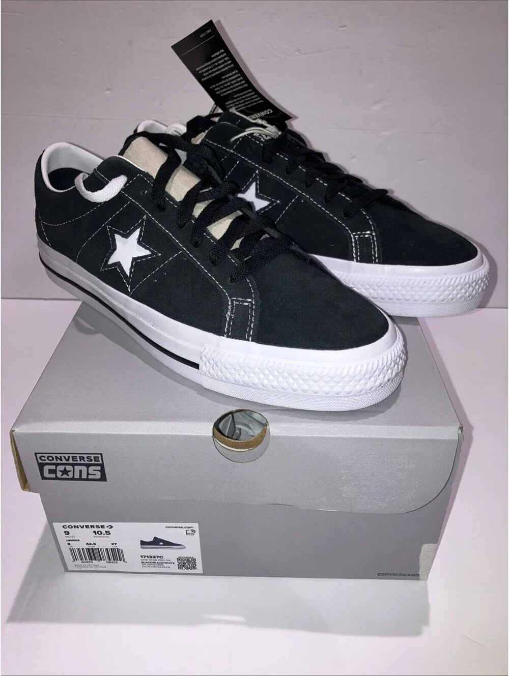 CONVERSE CONS One Star Pro OX Black White 171327C Men’s 9 Women’s 10.5 NEW